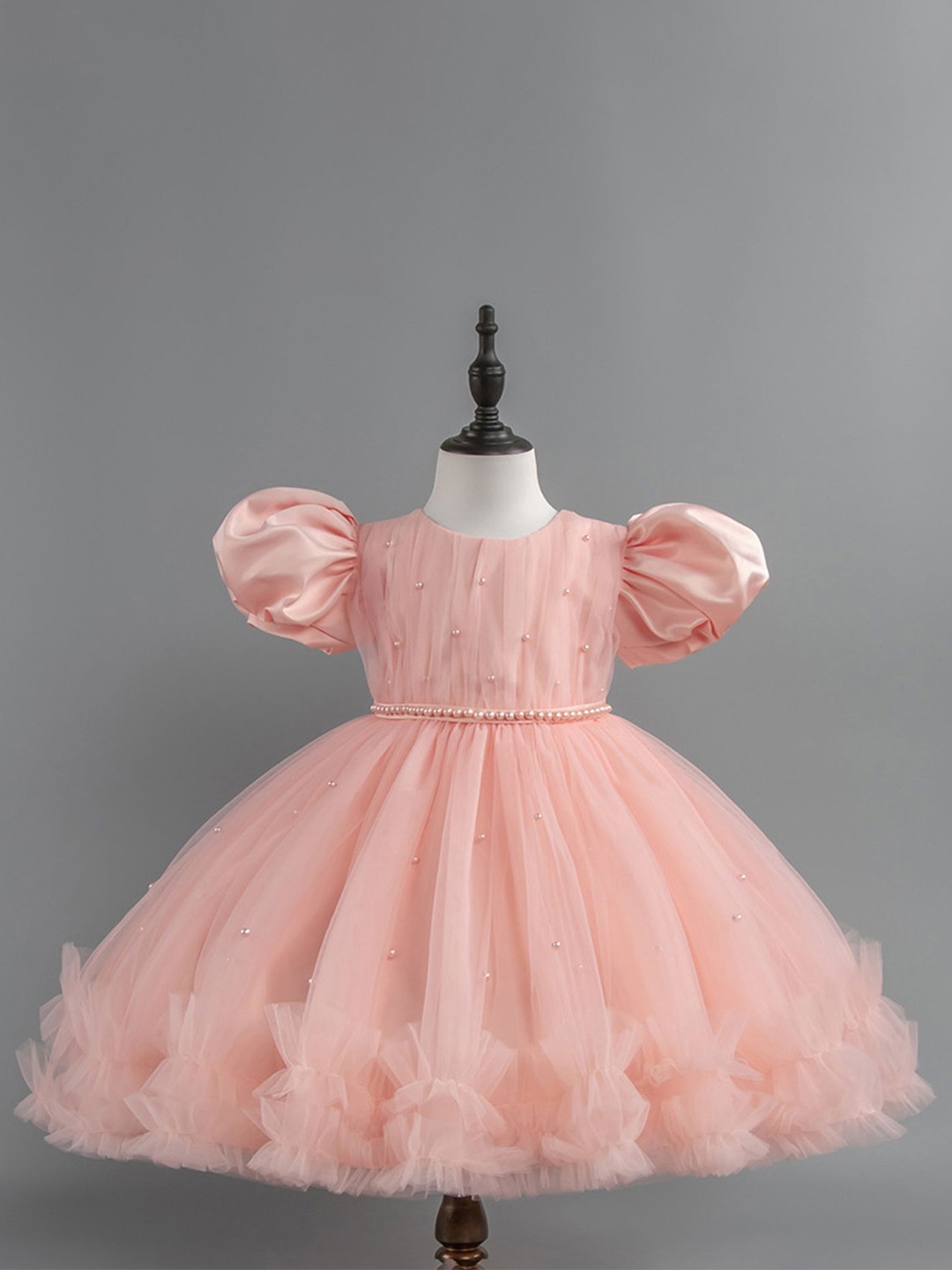 

LULU & SKY Girls Embellished Fit & Flare Knee Length Dress, Pink