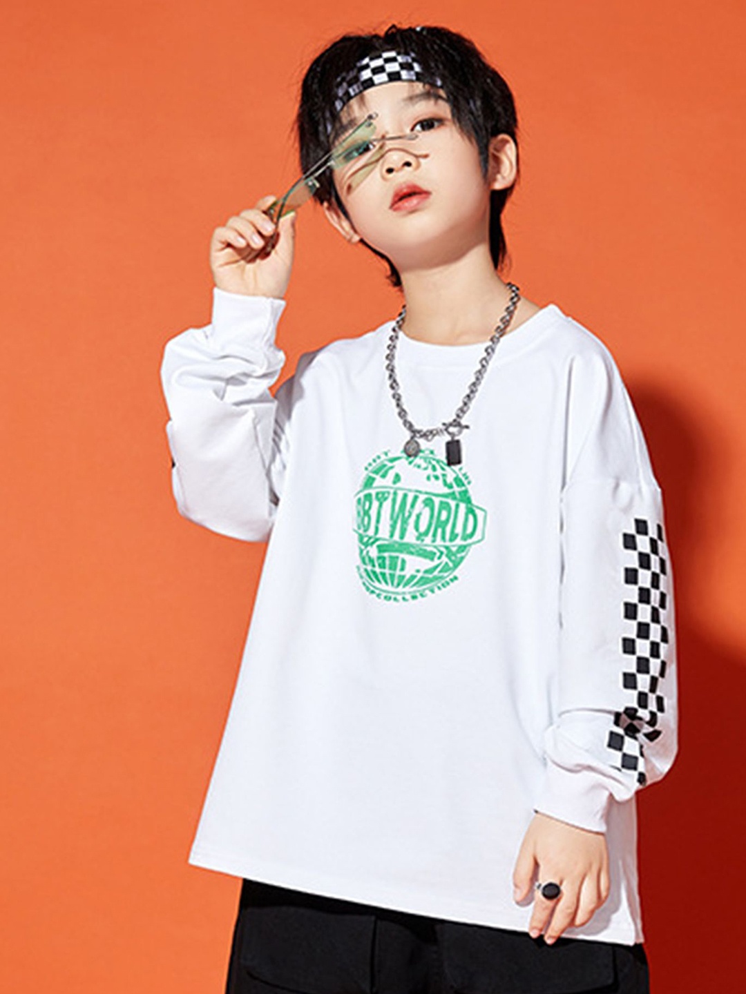 

LULU & SKY Unisex Kids Printed Pullover Sweatshirt, White