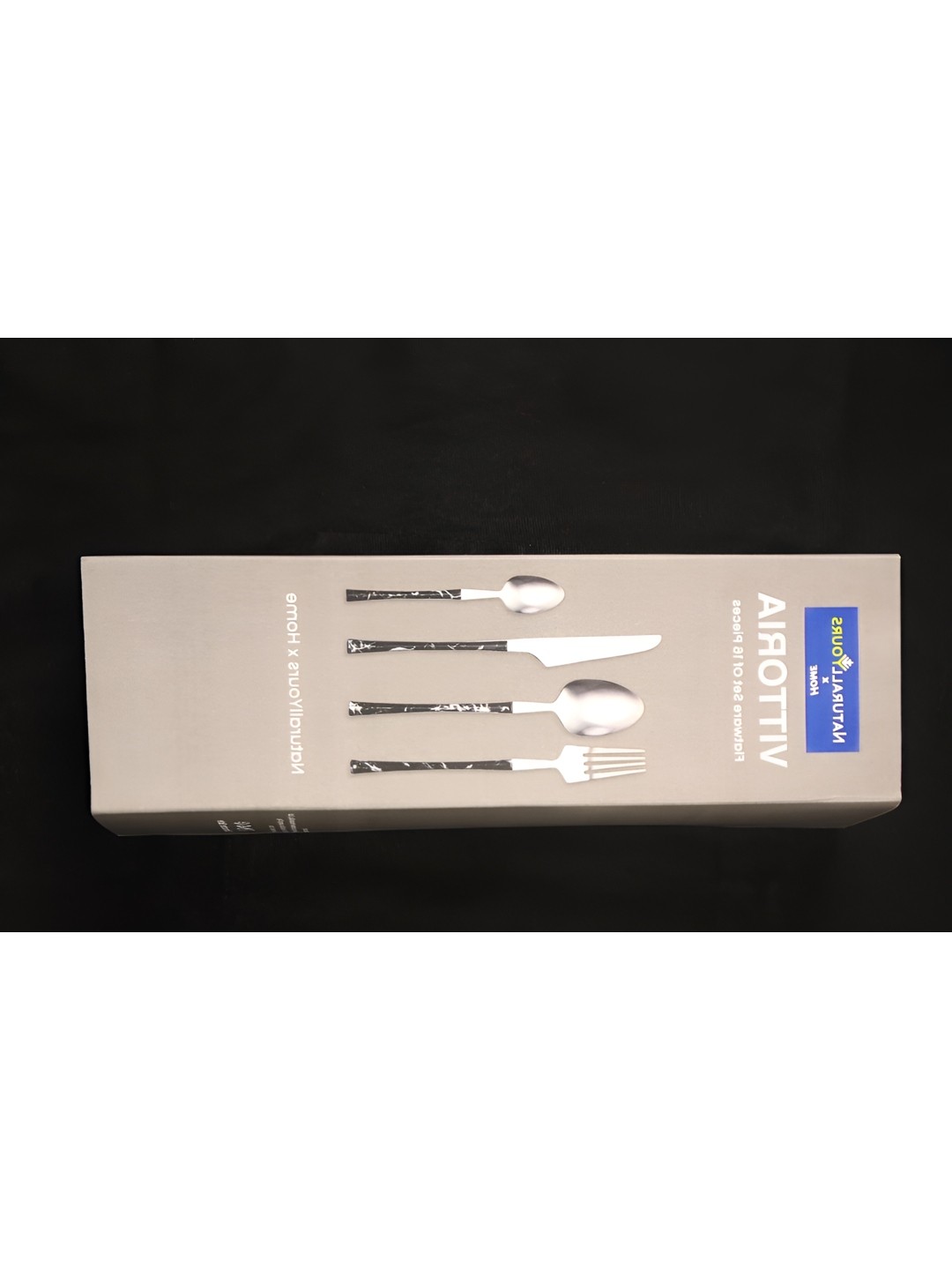 

NATURALLY YOURS Steel Coloured 16 Pieces Steel Cutlery Set