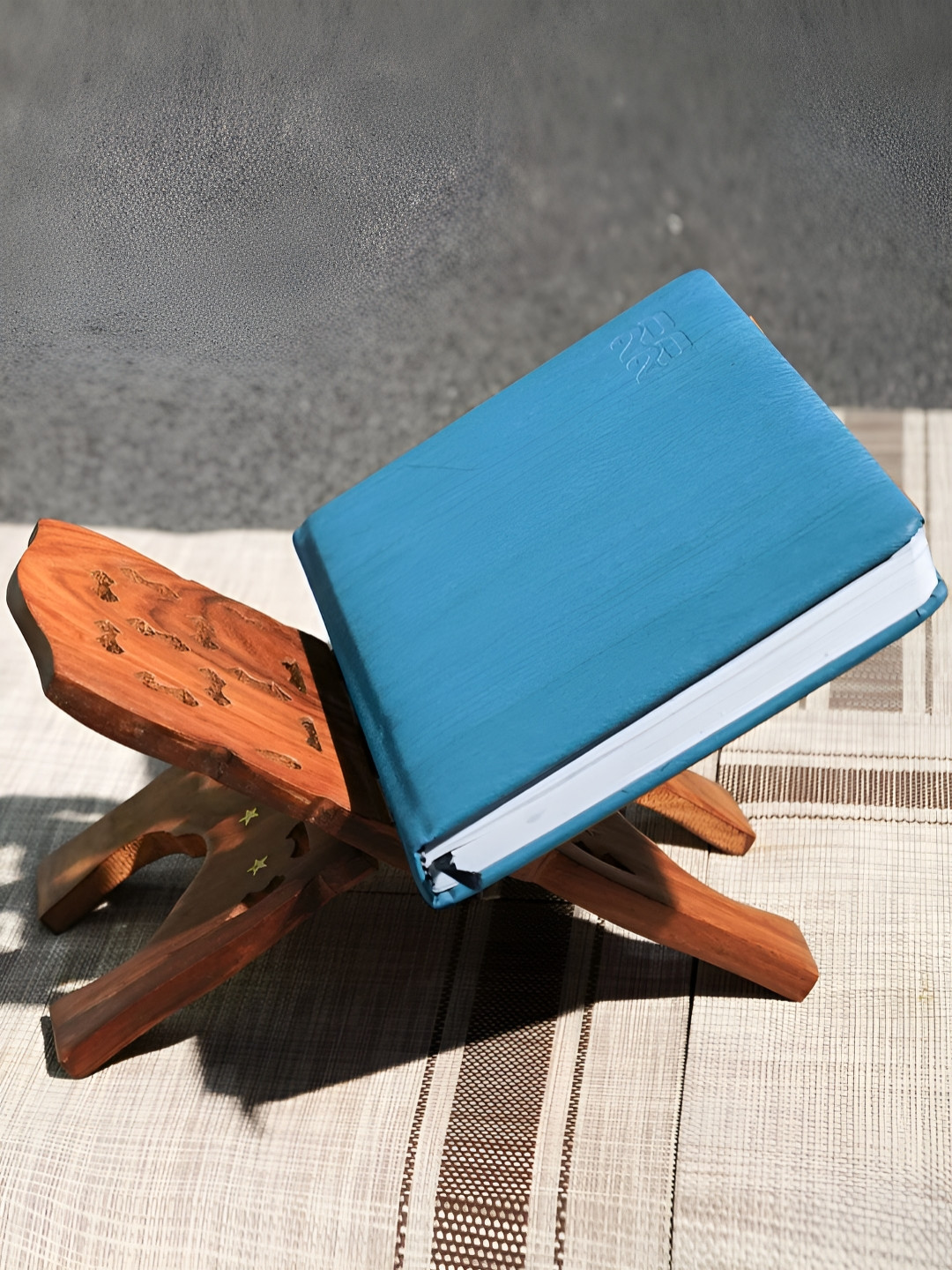 

ADA Handicraft Brown Self Design Super Strong Wooden Polished Holy Book Stand
