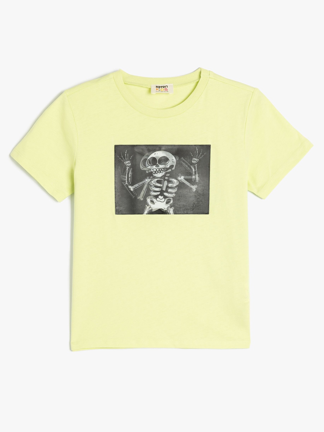 

Koton Boys Graphic Printed Round Neck Cotton T-shirt, Yellow