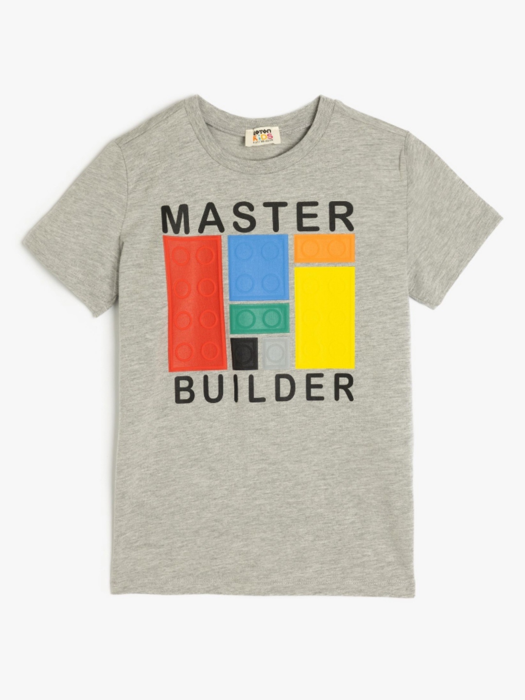 

Koton Boys Graphic Printed Round Neck Cotton T-shirt, Grey