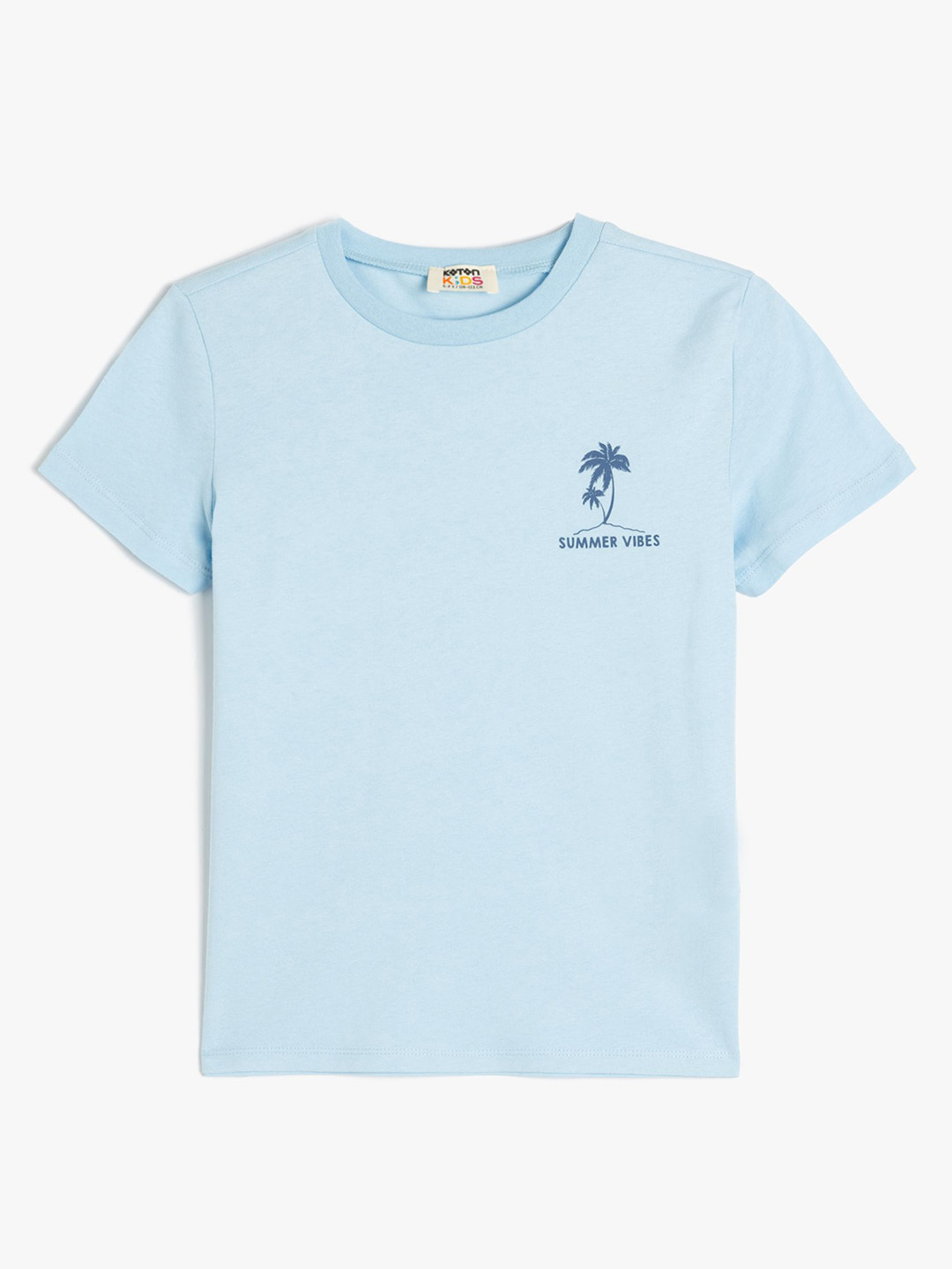 

Koton Boys Graphic Printed Round Neck Cotton T-shirt, Blue