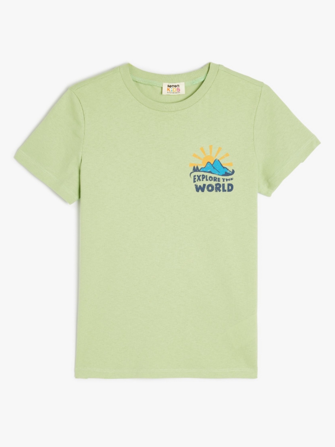 

Koton Boys Graphic Printed Round Neck Cotton T-shirt, Green
