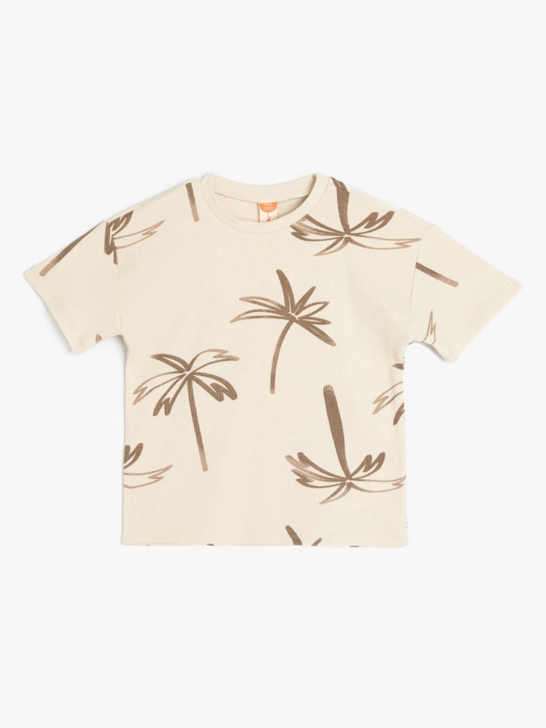 

Koton Boys Conversational Printed Round Neck Cotton T-shirt, Beige