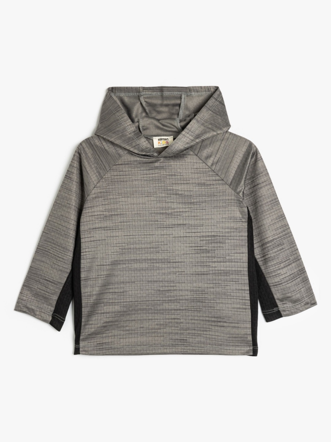 

Koton Boys Self Design Hood T-shirt, Grey
