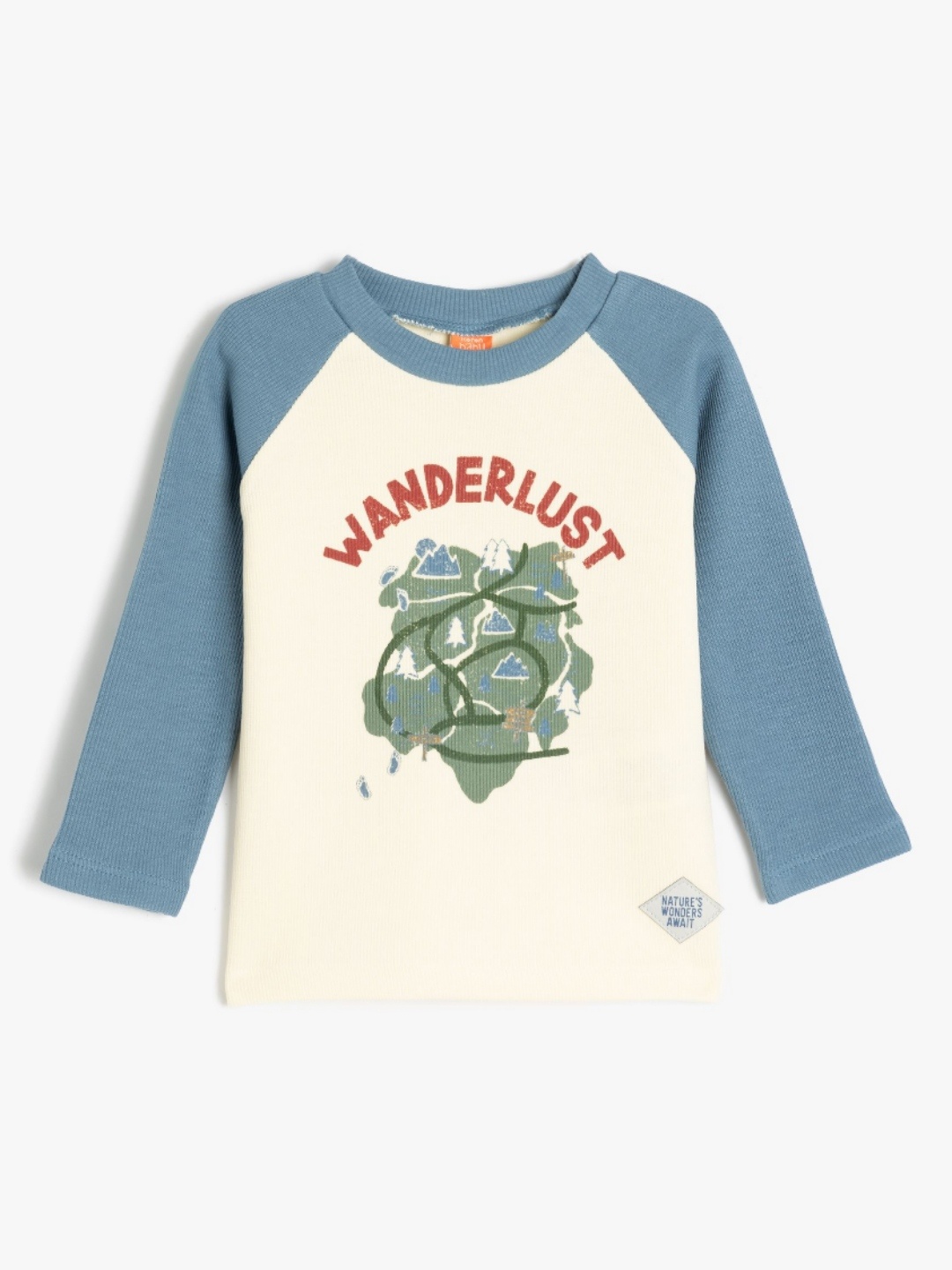 

Koton Boys Graphic Printed Round Neck Cotton T-shirt, Cream