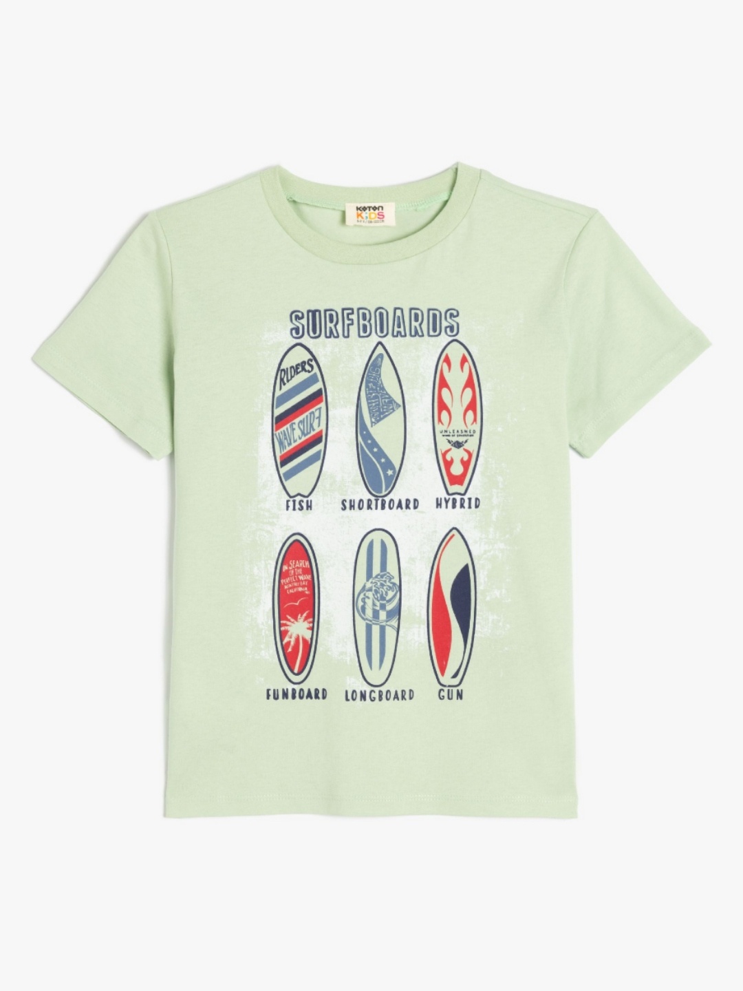

Koton Boys Graphic Printed Round Neck Cotton T-shirt, Green