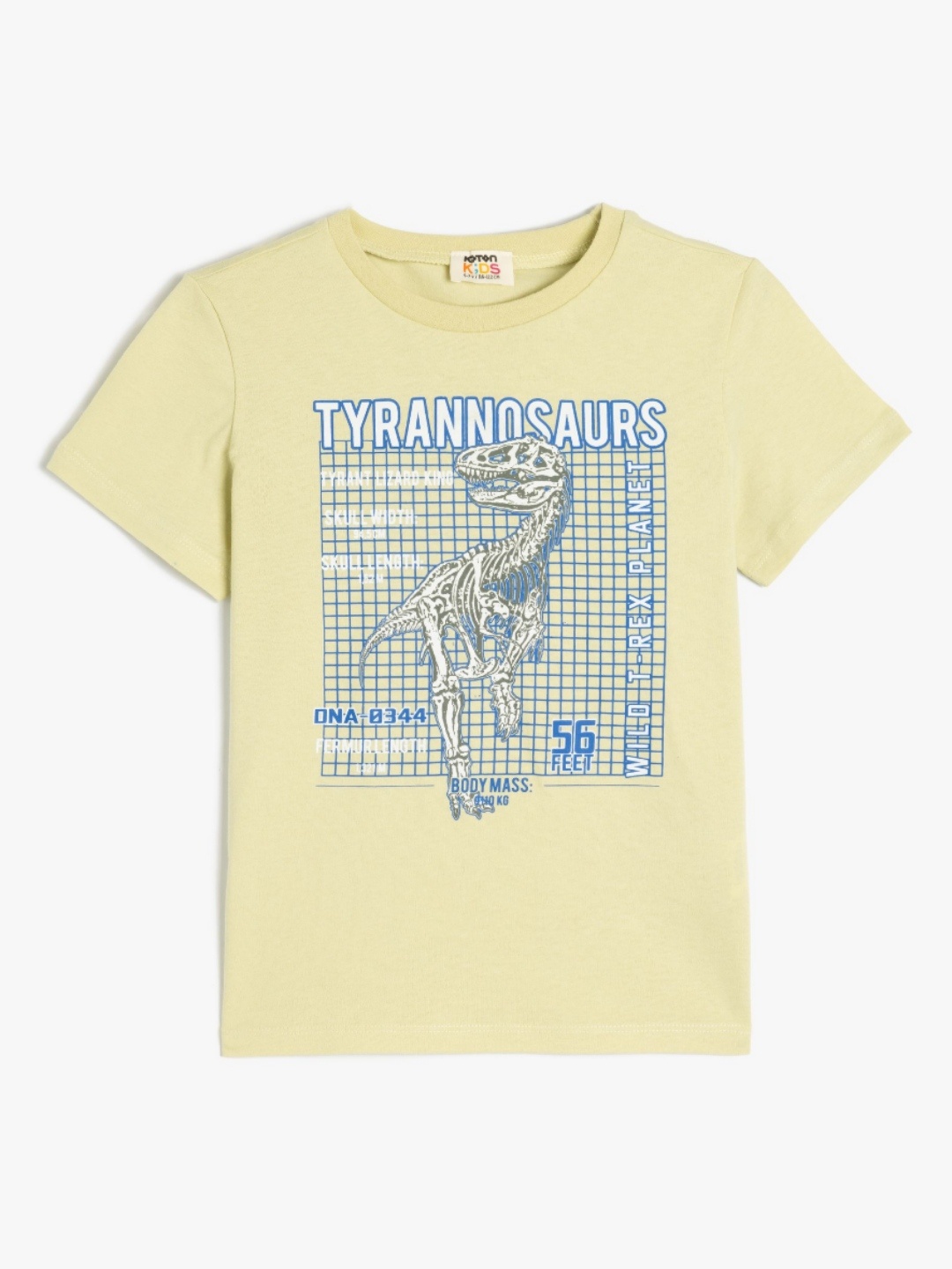 

Koton Boys Graphic Printed Round Neck Cotton T-shirt, Beige