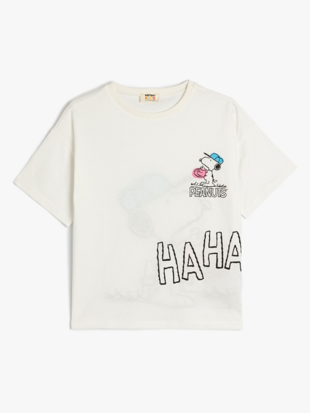 

Koton Girls Graphic Printed Round Neck Cotton T-shirt, White