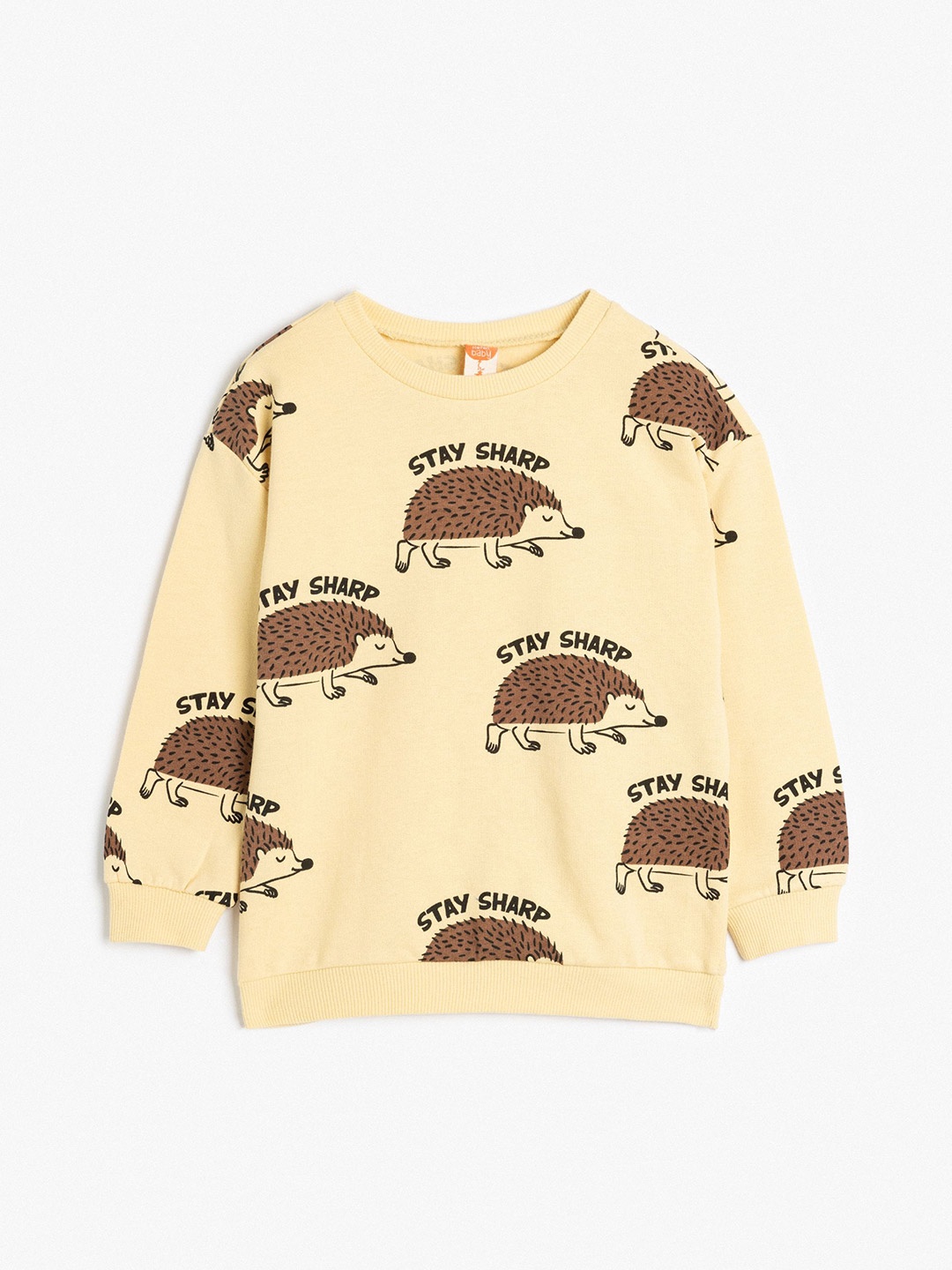 Koton Boys Printed Cotton Sweatshirt, Yellow