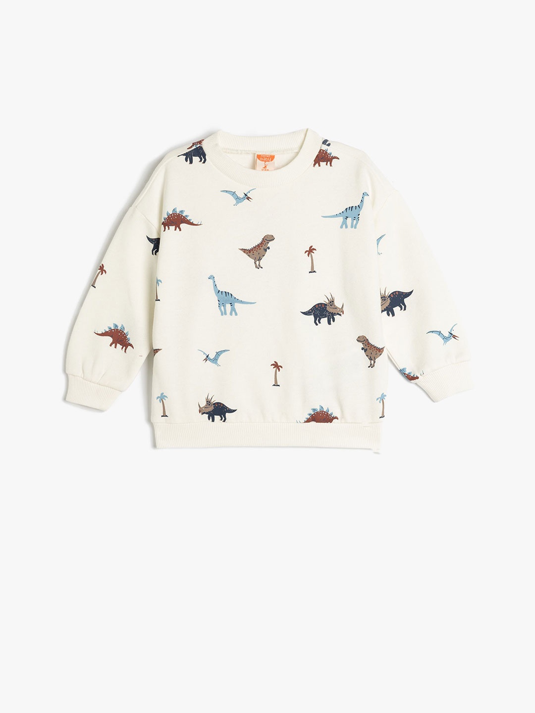 Koton Boys Cotton Printed Sweatshirt, Beige