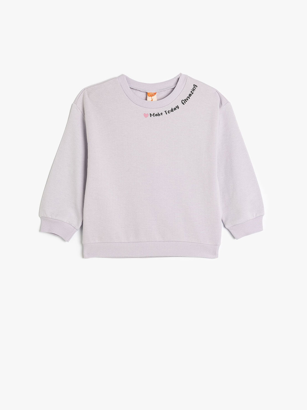 

Koton Girls Round Neck Sweatshirt, Purple