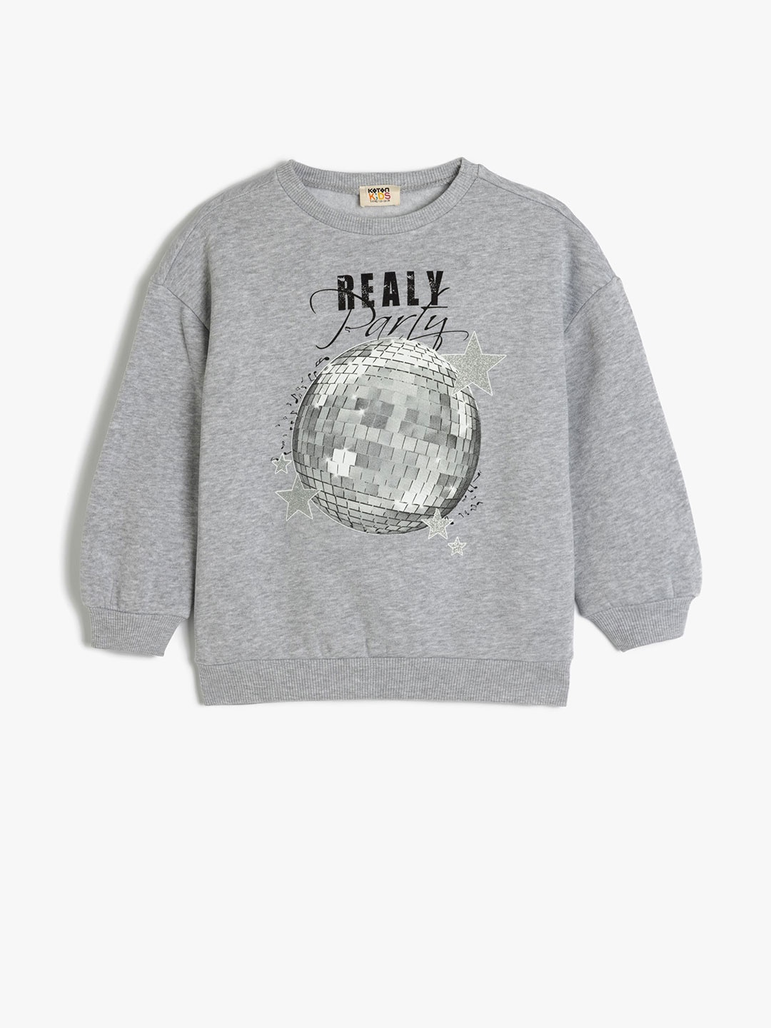 

Koton Girls Printed Round Neck Long Sleeves Sweatshirt, Grey