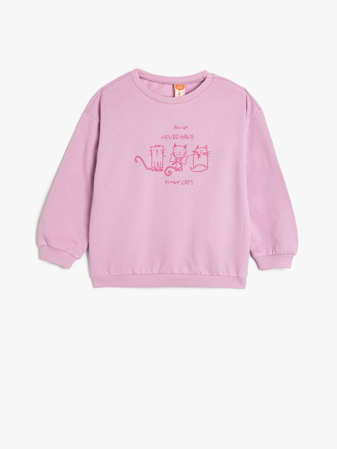 

Koton Girls Printed Pullover Sweatshirt, Pink