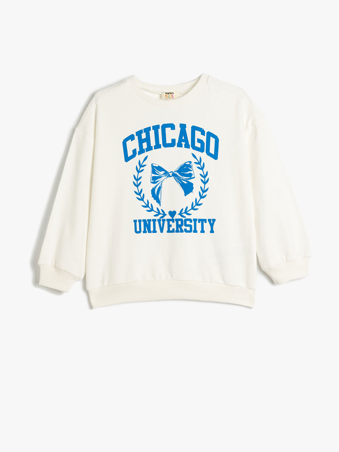 

Koton Girls Typography Printed Pure Cotton Sweatshirt, Beige