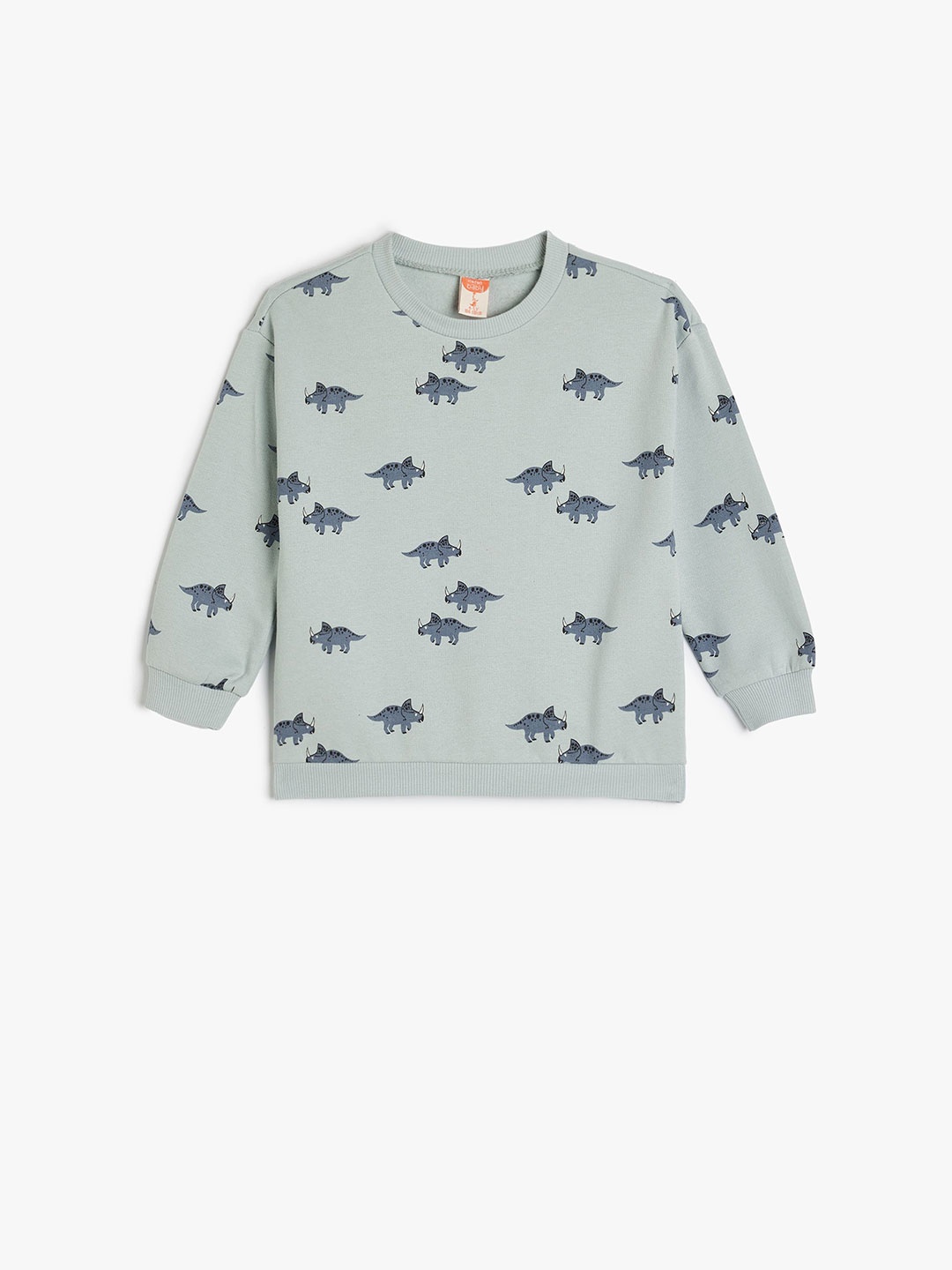 

Koton Boys Printed Round Neck Pullover Cotton Sweatshirt, Blue