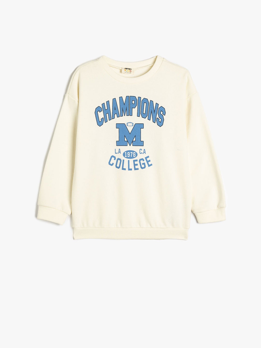 Koton Boys Pullover Sweatshirt, Beige