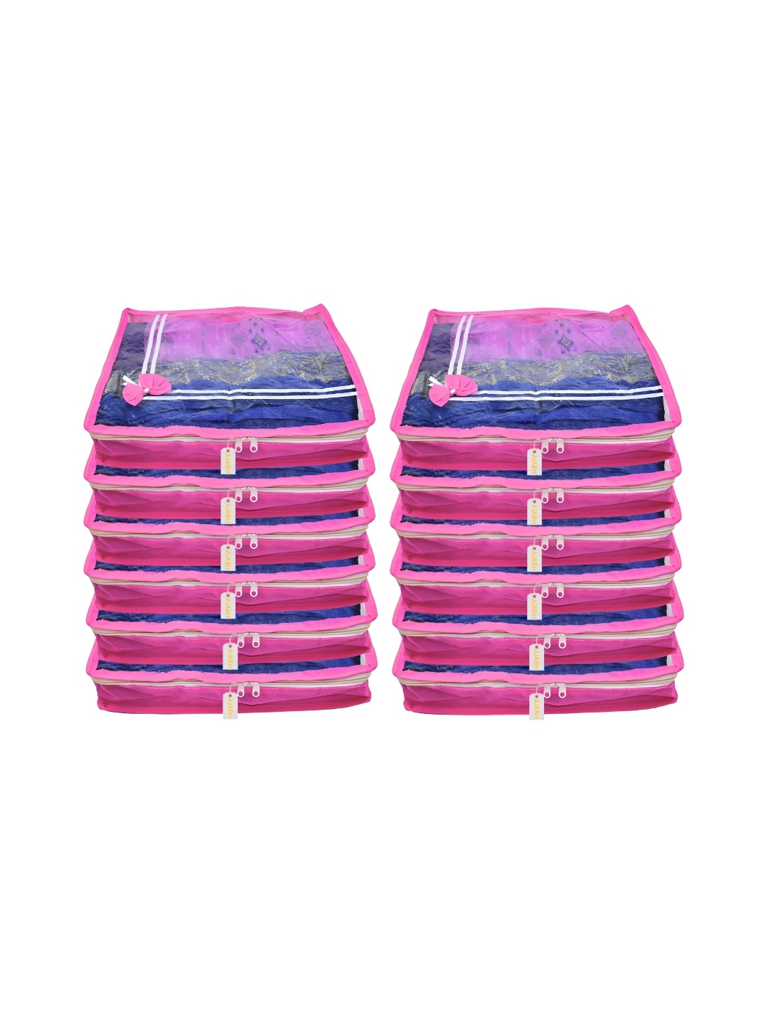 

Ajabh Pink 12 Pieces Non Woven Saree Covers