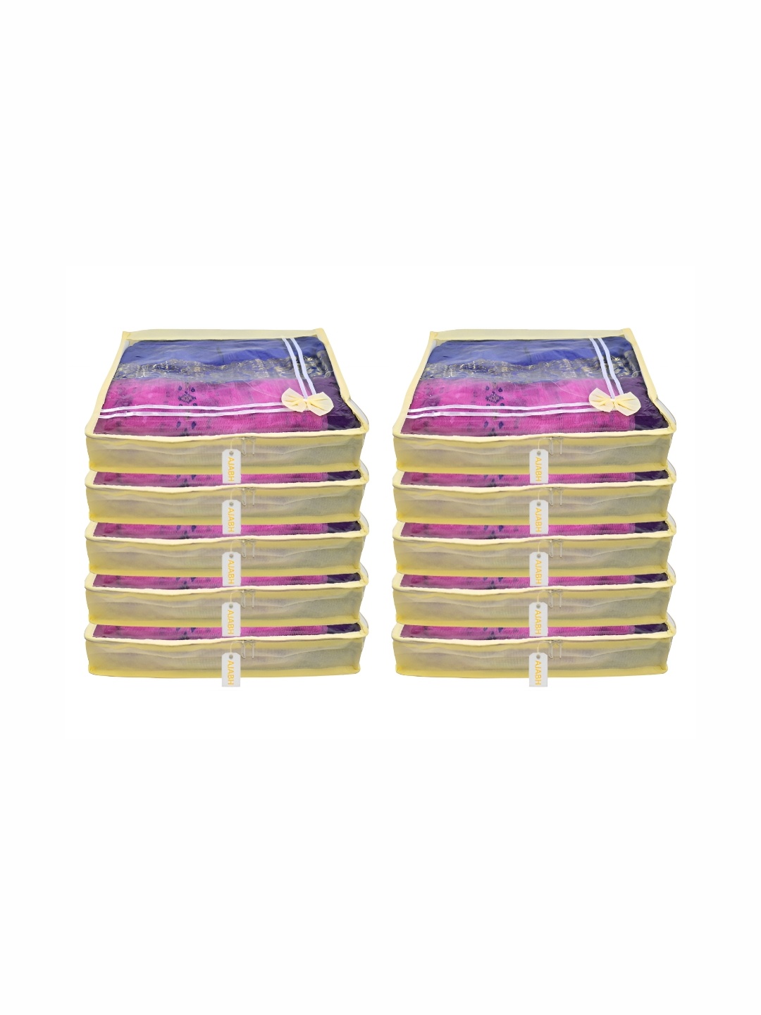 

Ajabh Yellow 10 Pieces Non-Woven Multi-Utility Organisers