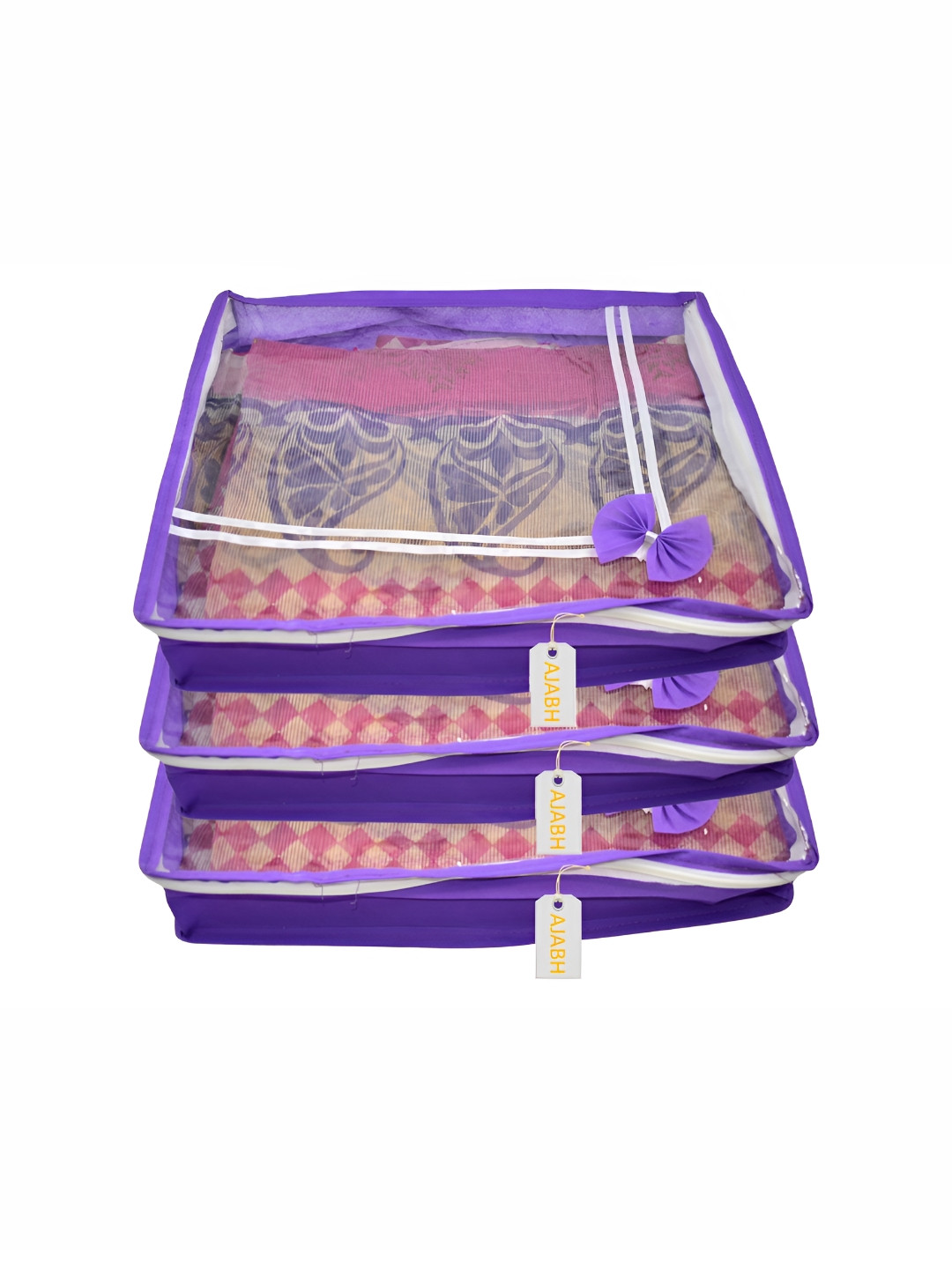 

Ajabh Purple 3 Pieces Non-Woven Multi-Utility Organisers