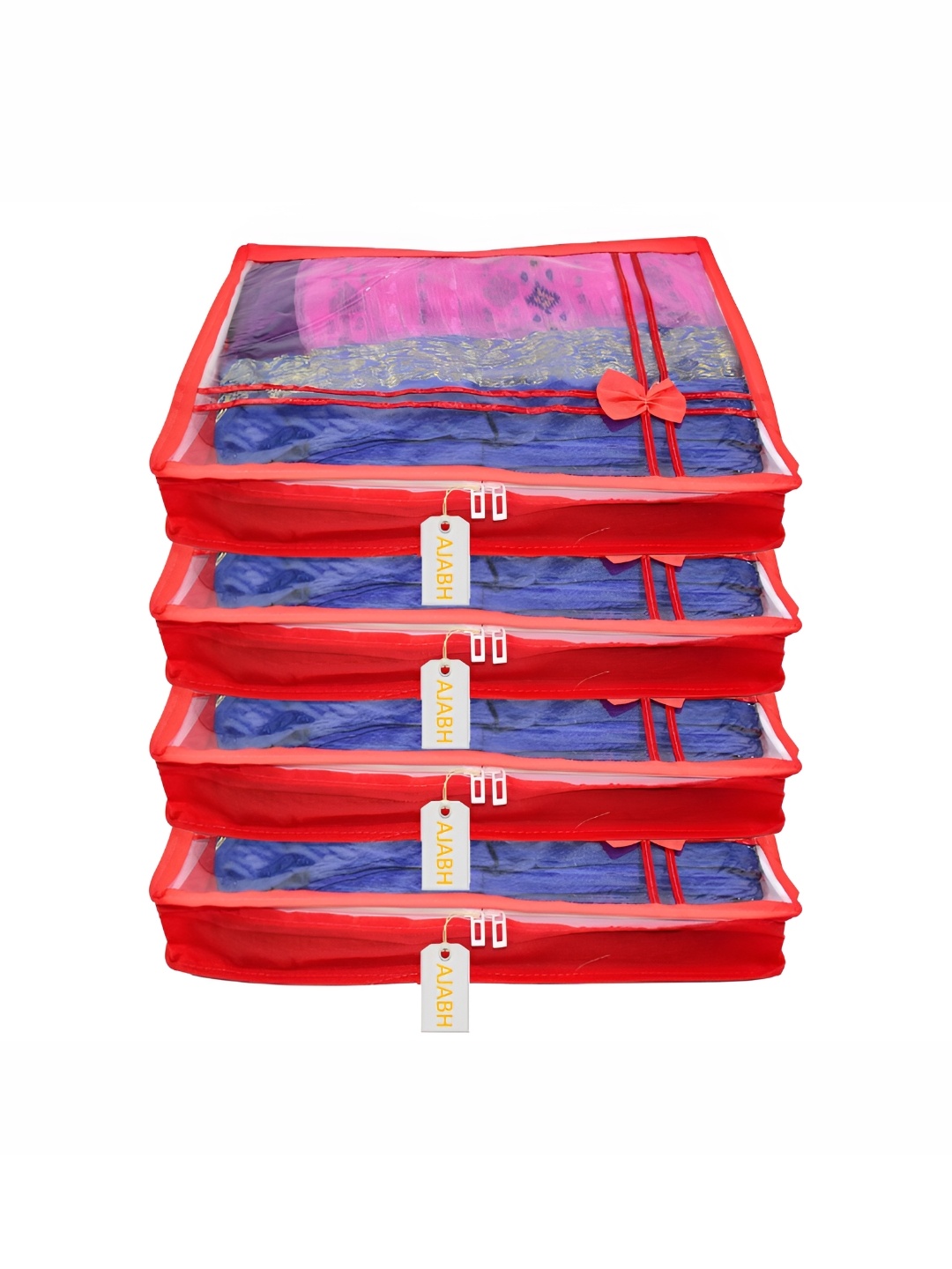 

Ajabh Red 4 Pieces Non-Woven Multi-Utility Organisers