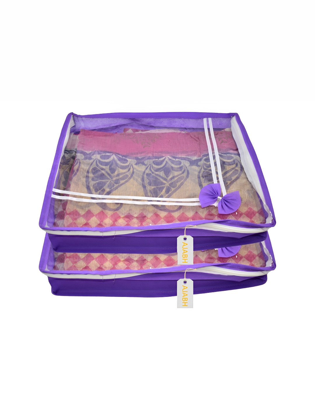 

Ajabh Purple & White 2 Pieces Non-Woven Multi-Utility Organisers