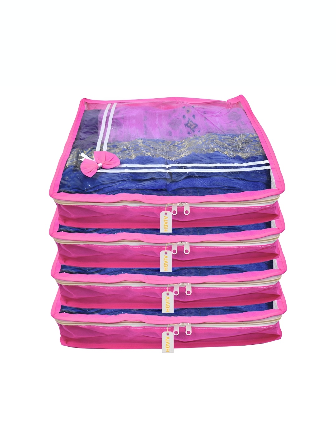 

Ajabh Pink 4 Pieces Non-Woven Multi-Utility Organisers