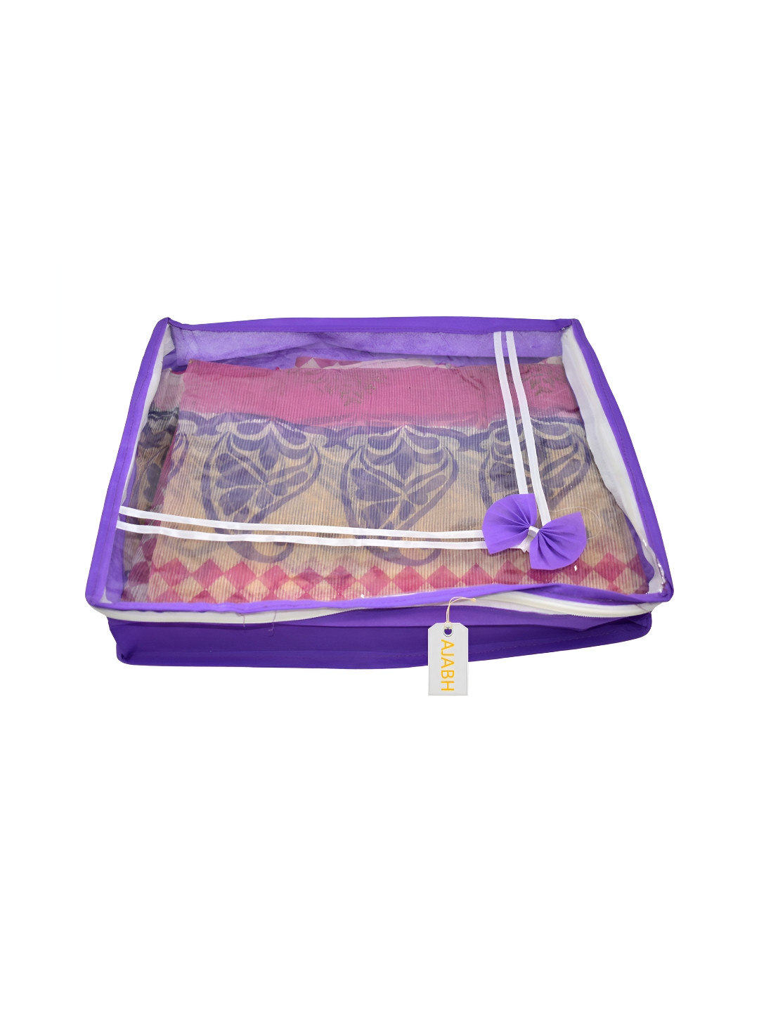 

Ajabh Purple & White Non-Woven Multi-Utility Organisers