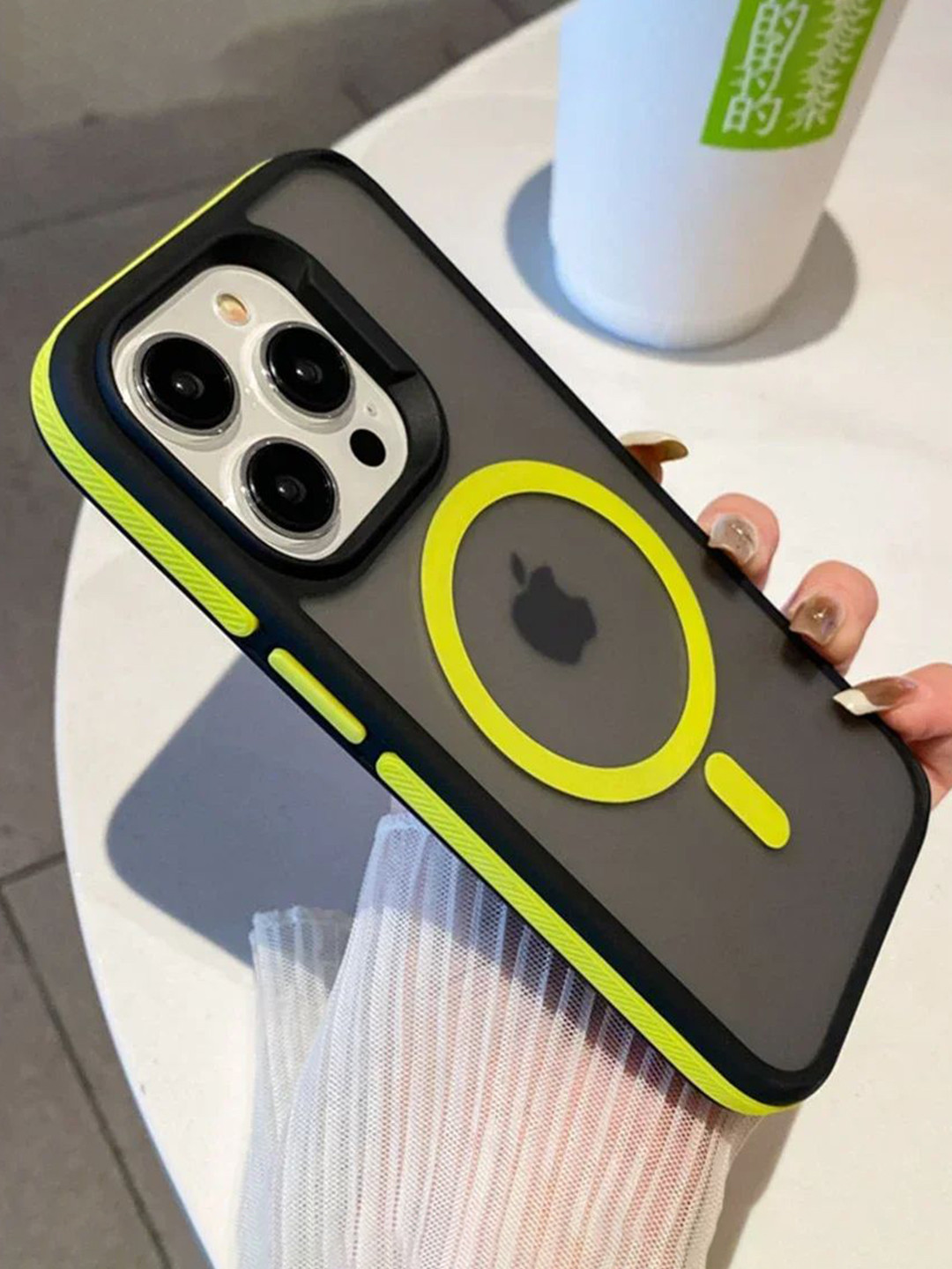 

Luxury Kase LK168 Solid iPhone 15 Pro Back Case, Fluorescent green