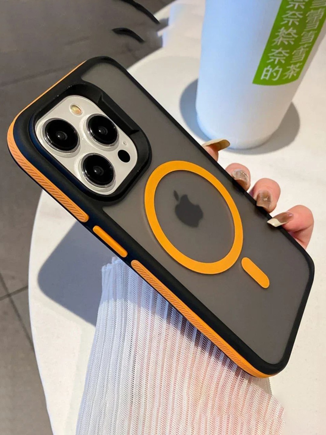 

Luxury Kase Solid iPhone 14 Pro Max Back Case, Orange