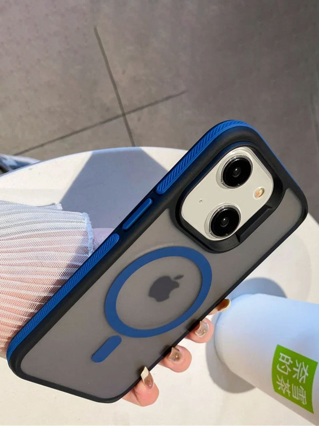 

Luxury Kase Solid iPhone 15 Back Case, Blue
