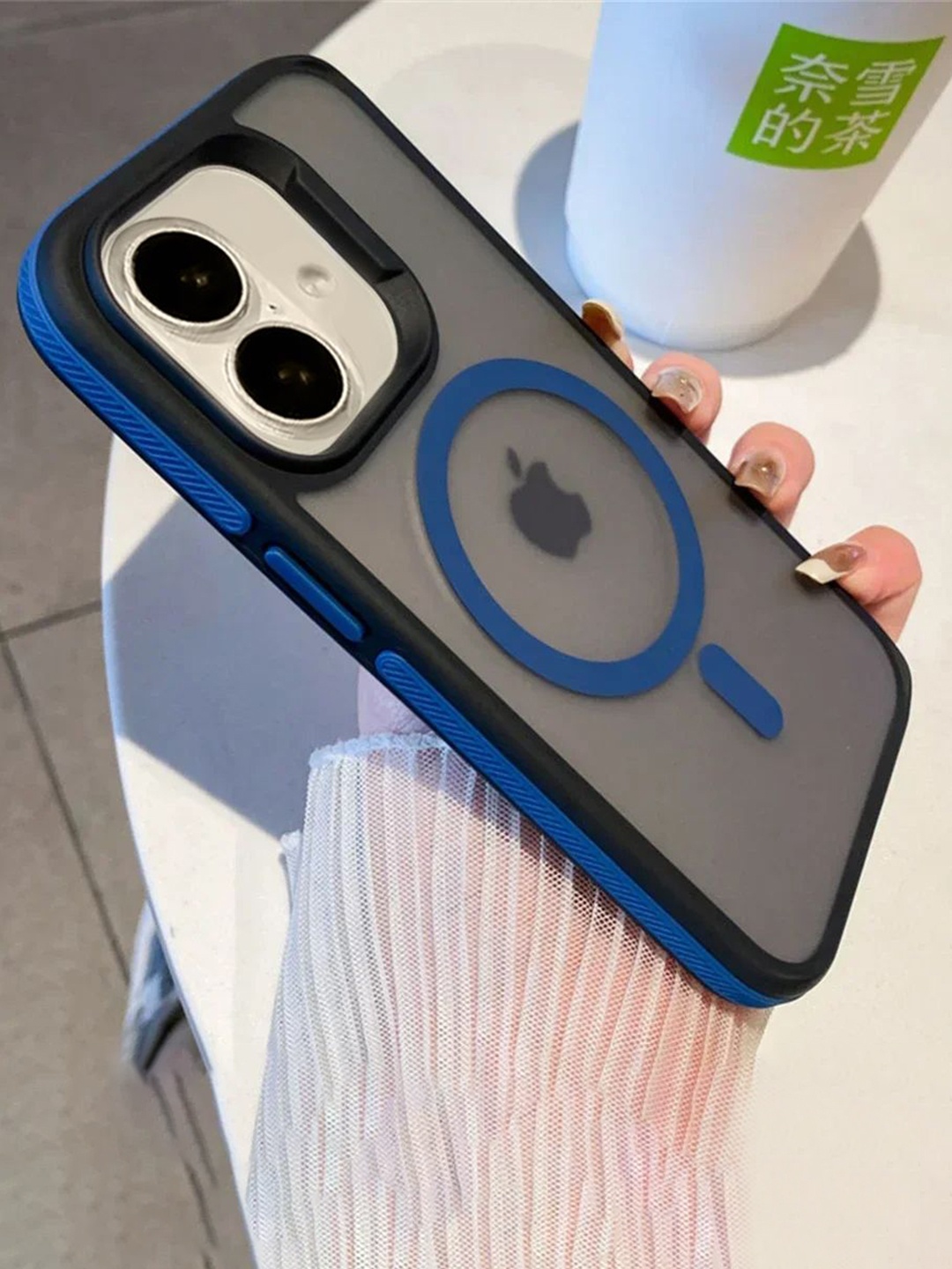 

Luxury Kase Solid iPhone 16 Back Case, Blue