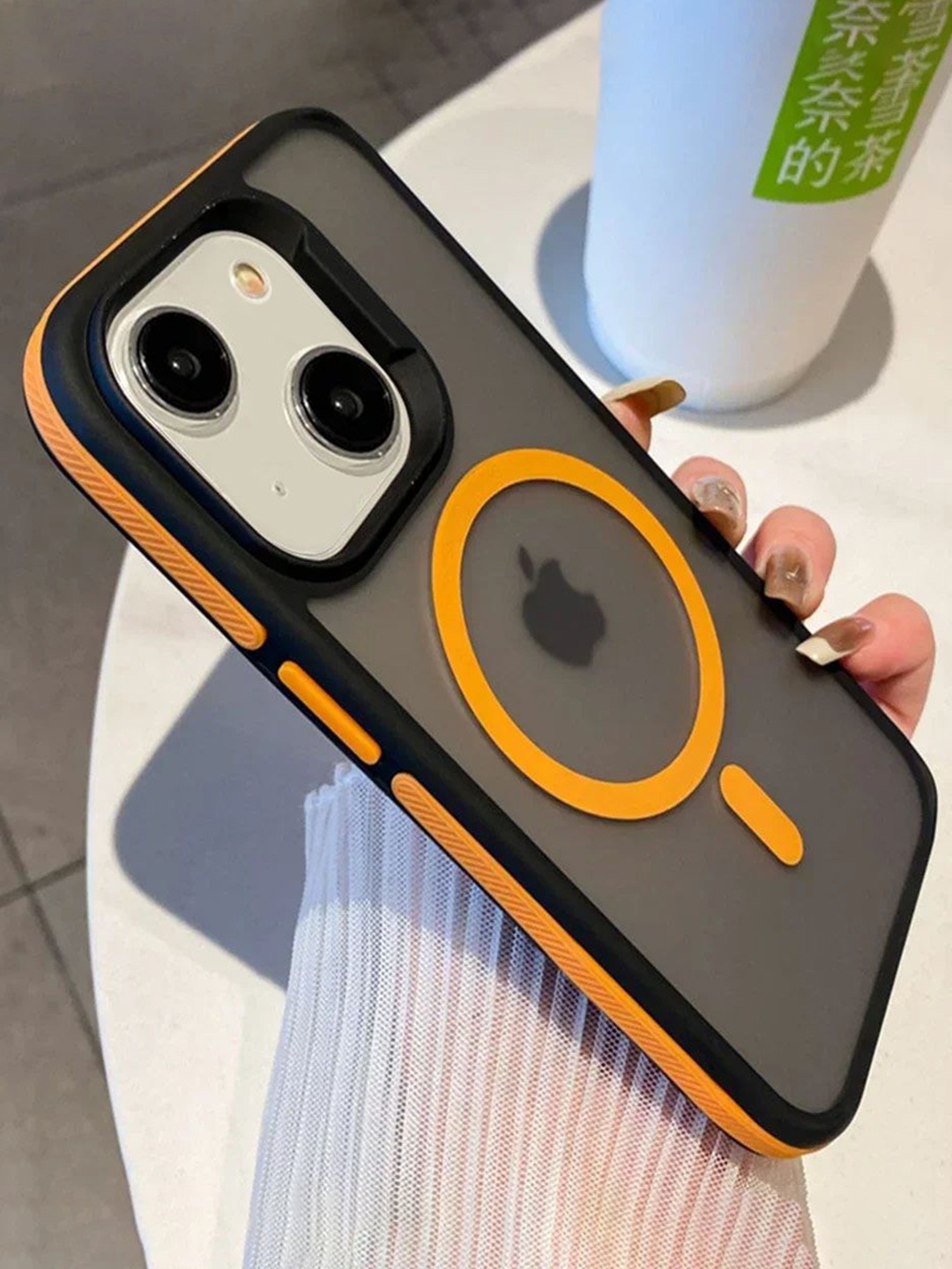 

Luxury Kase Solid iPhone 13 Back Case, Orange