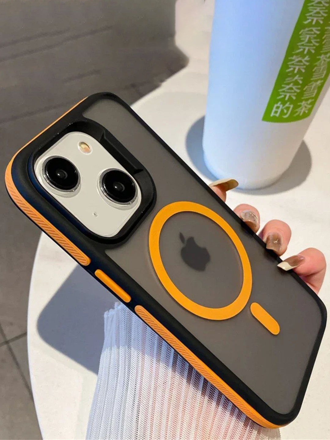 

Luxury Kase Solid iPhone 14 Back Case, Orange