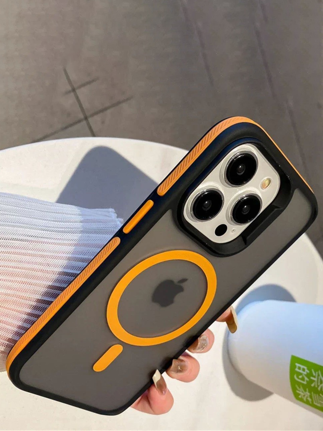 

Luxury Kase Solid iPhone 13 Pro Max Back Case, Orange