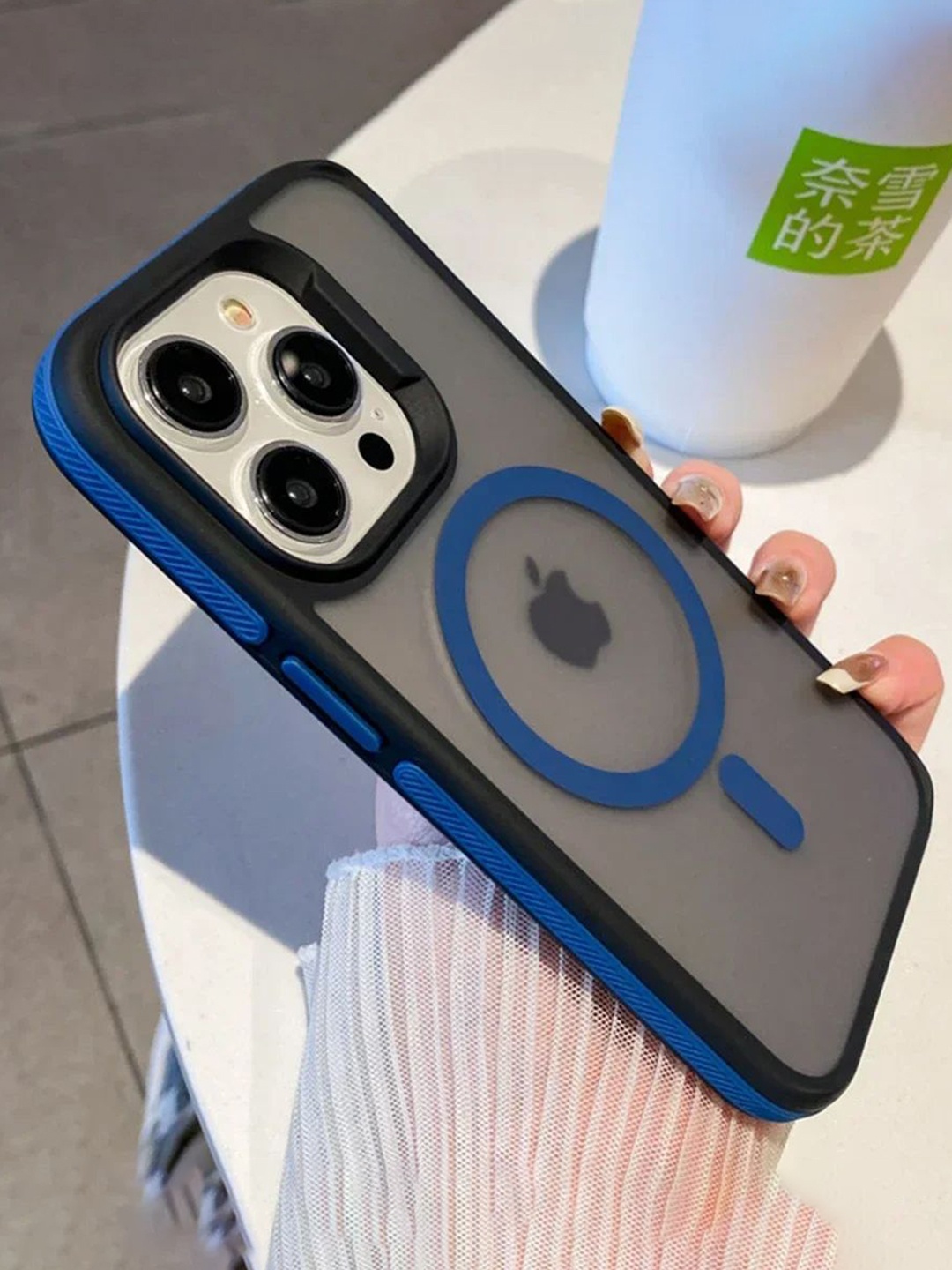 

Luxury Kase Solid iPhone 13 Pro Max Back Case, Blue