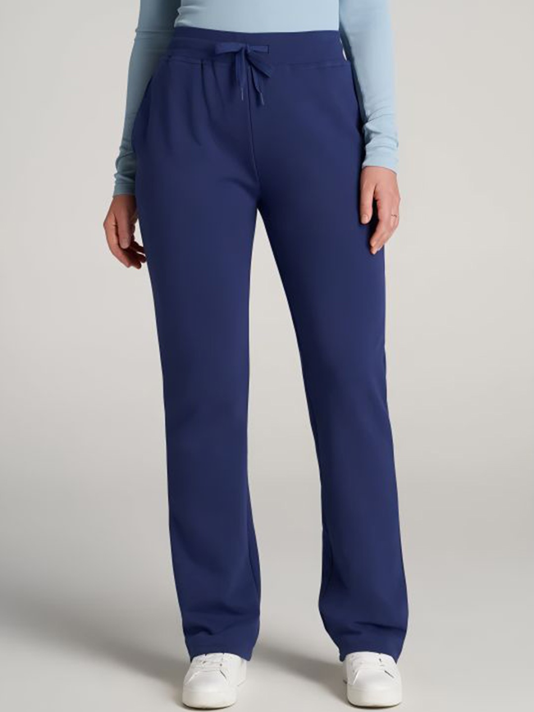 

BENZOS Women Anti Odour Cotton Mid Rise Track Pants, Blue
