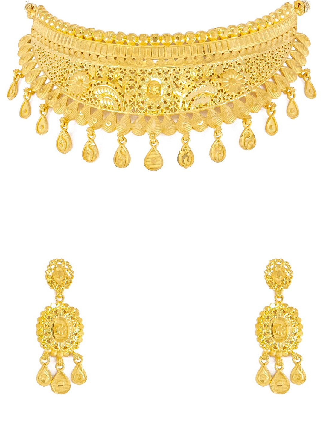 

GOLD CASH Gold-Plated Necklace & Earrings