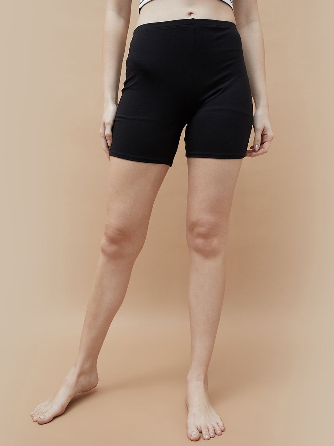

Ginger by Lifestyle Women Regular Fit Cotton Shorts, Black