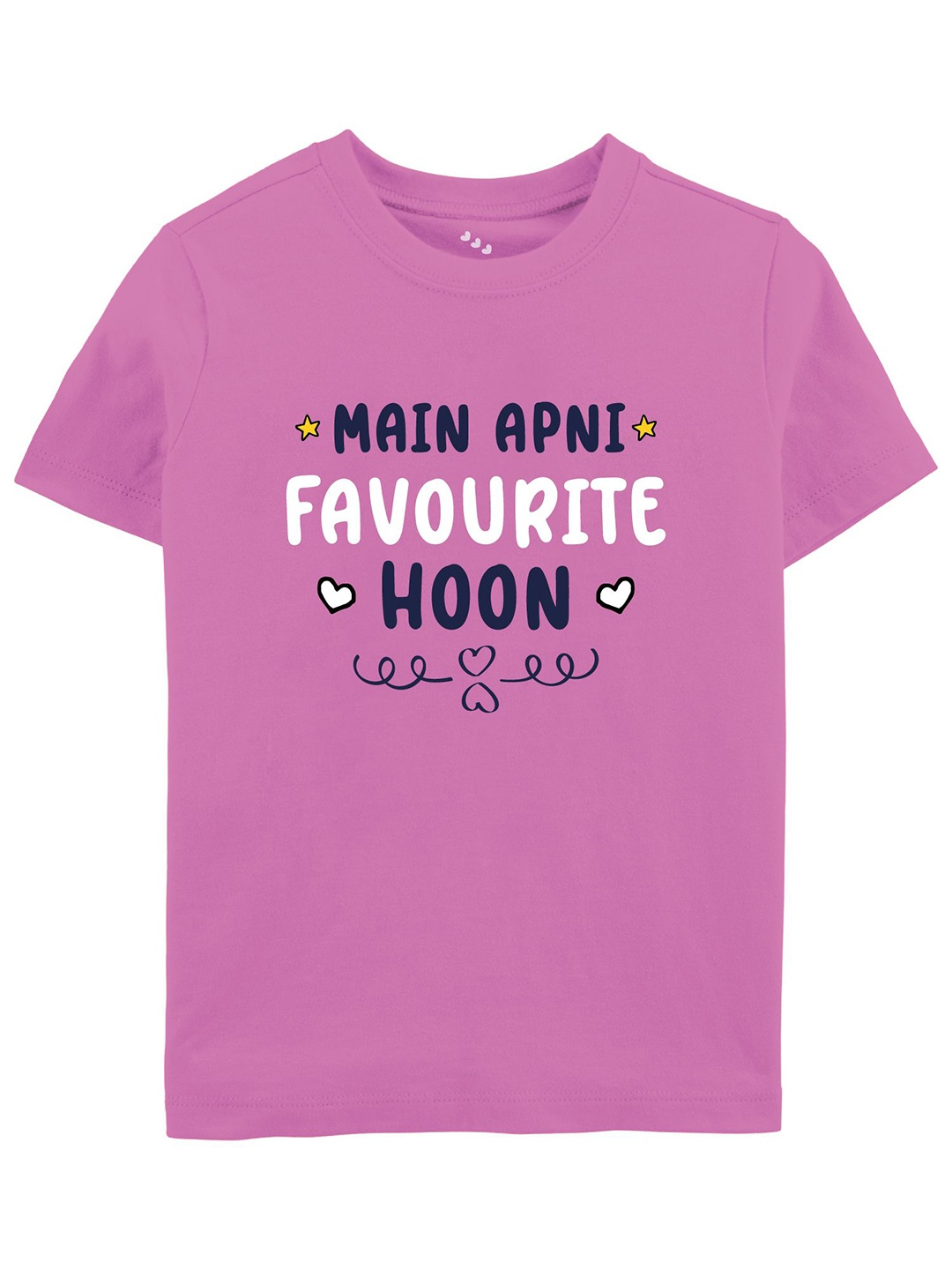 

Zeezeezoo Unisex Kids Typography Printed Round Neck Cotton T-shirt, Purple
