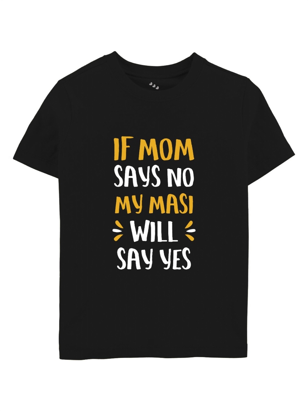 

Zeezeezoo Unisex Kids Typography Printed Round Neck Cotton T-shirt, Black
