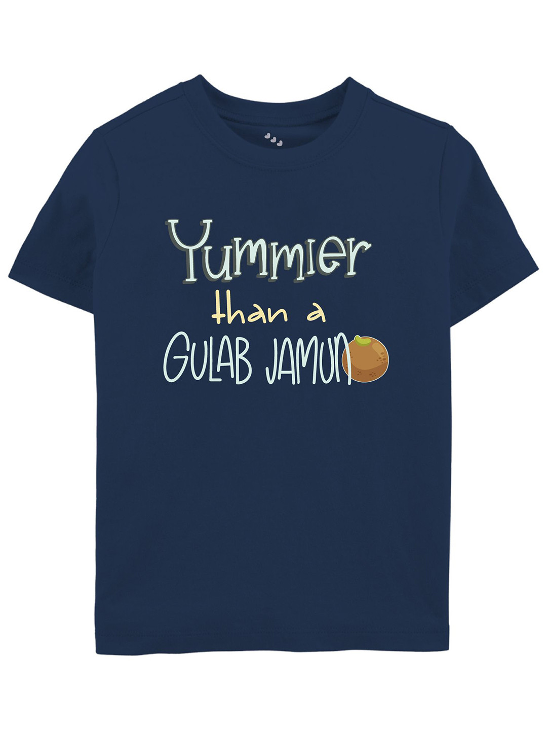 

Zeezeezoo Unisex Kids Typography Printed Round Neck Cotton T-shirt, Navy blue