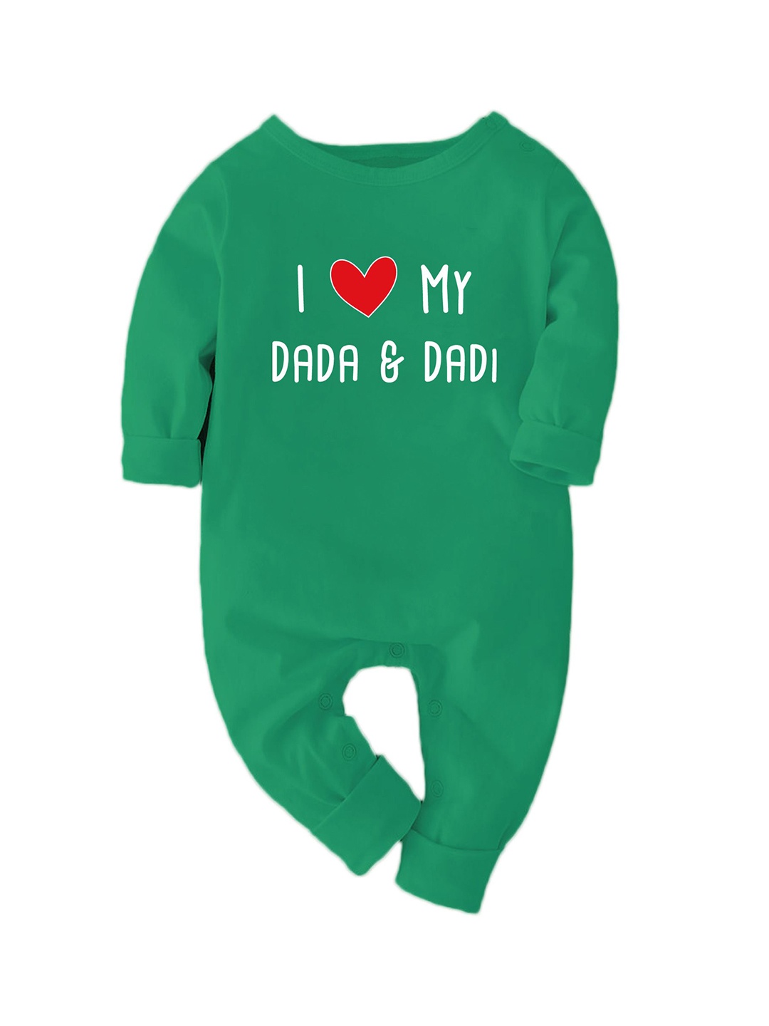 

Zeezeezoo Kids Printed Cotton Rompers, Green