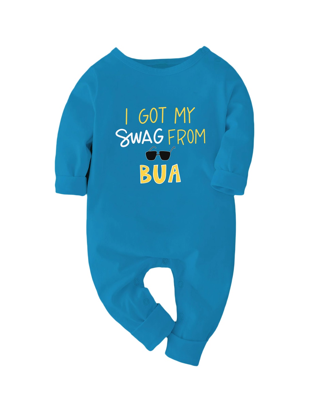 

Zeezeezoo Infants Printed Pure Cotton Rompers, Blue