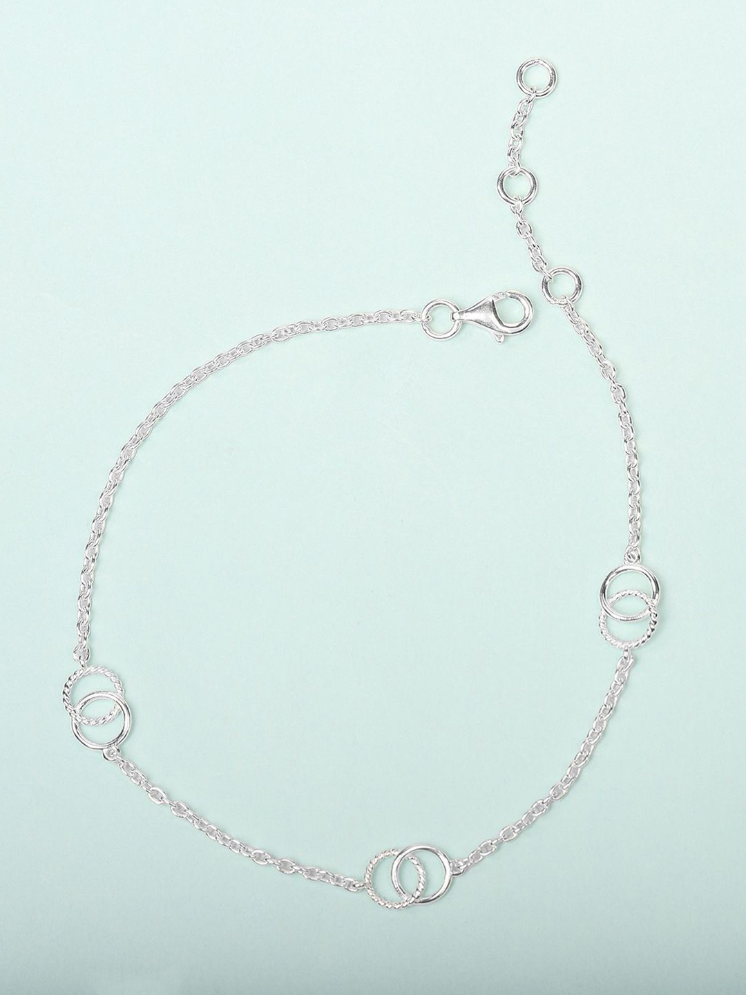

Mia by Tanishq 93Kt Silver Silver-Plated Timeless Anklet