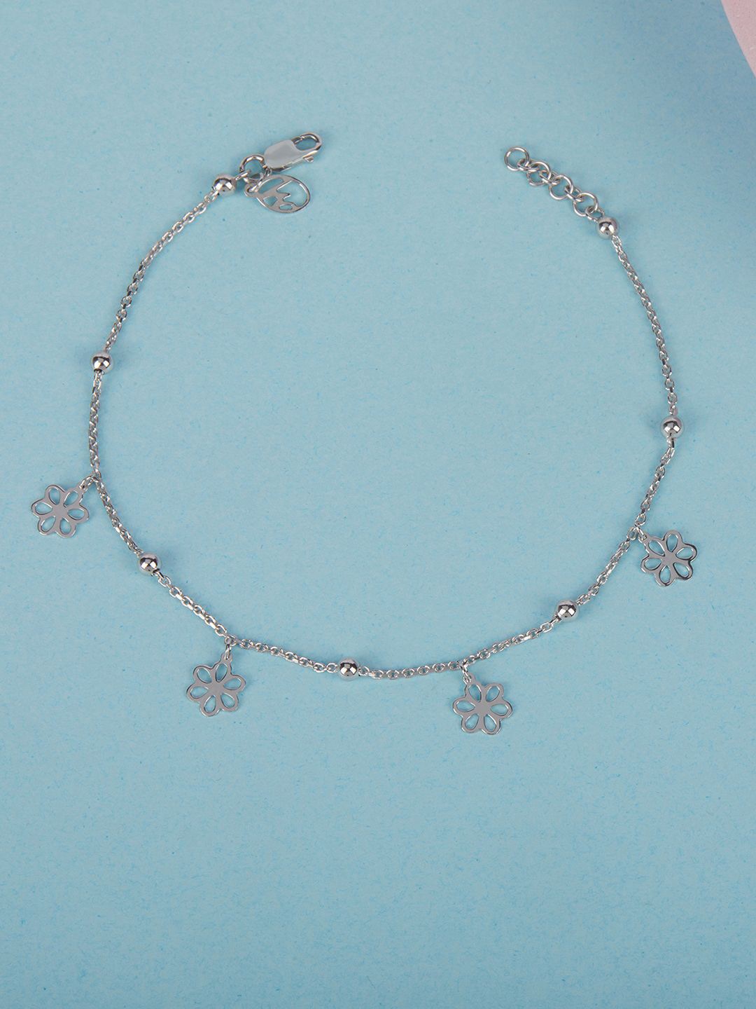 

Mia by Tanishq Daisy Dance 93 kt Silver Silver-Plated Anklet