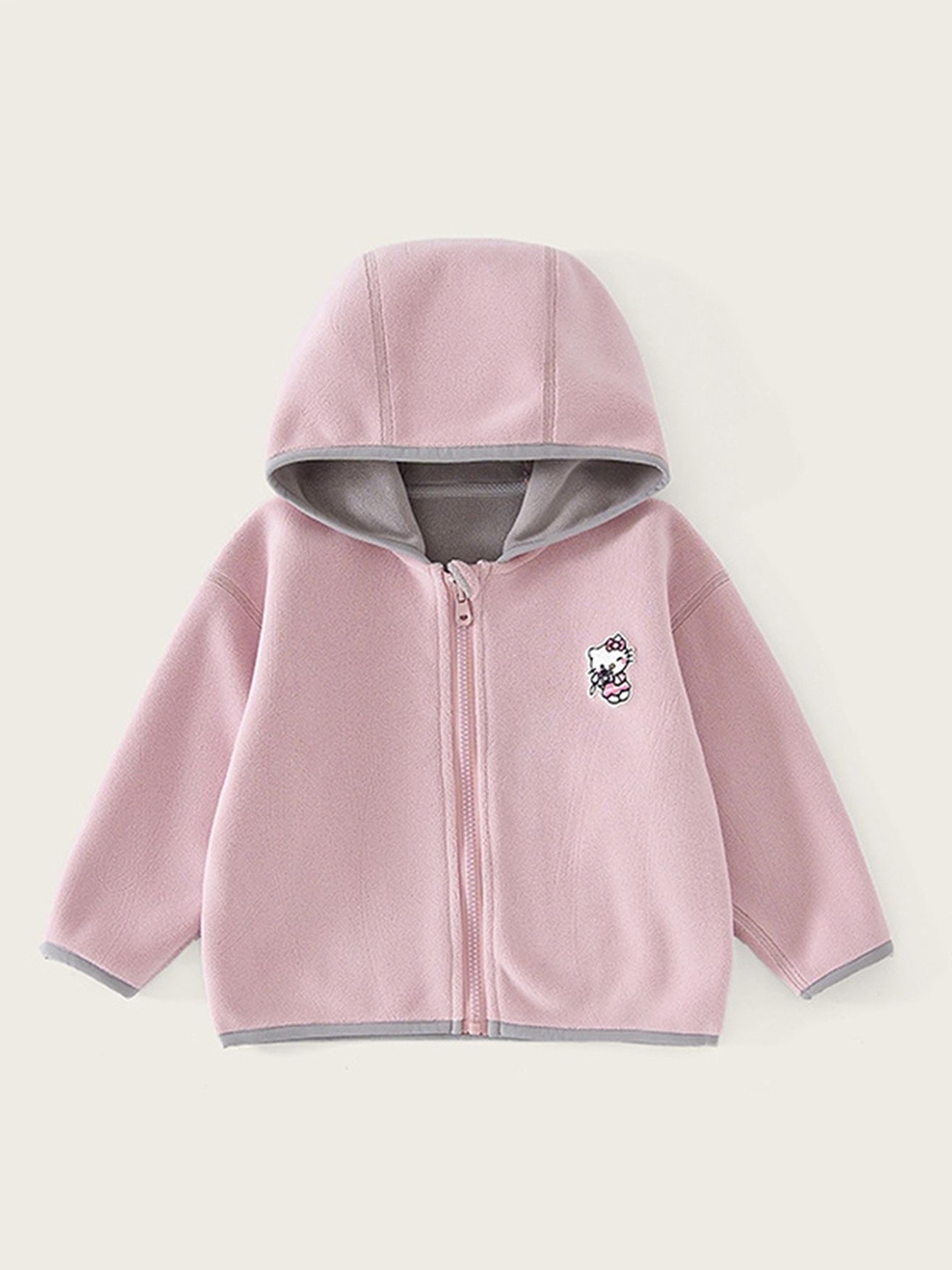 

LULU & SKY Girls Hooded Solid Casual Tailored Jacket, Pink