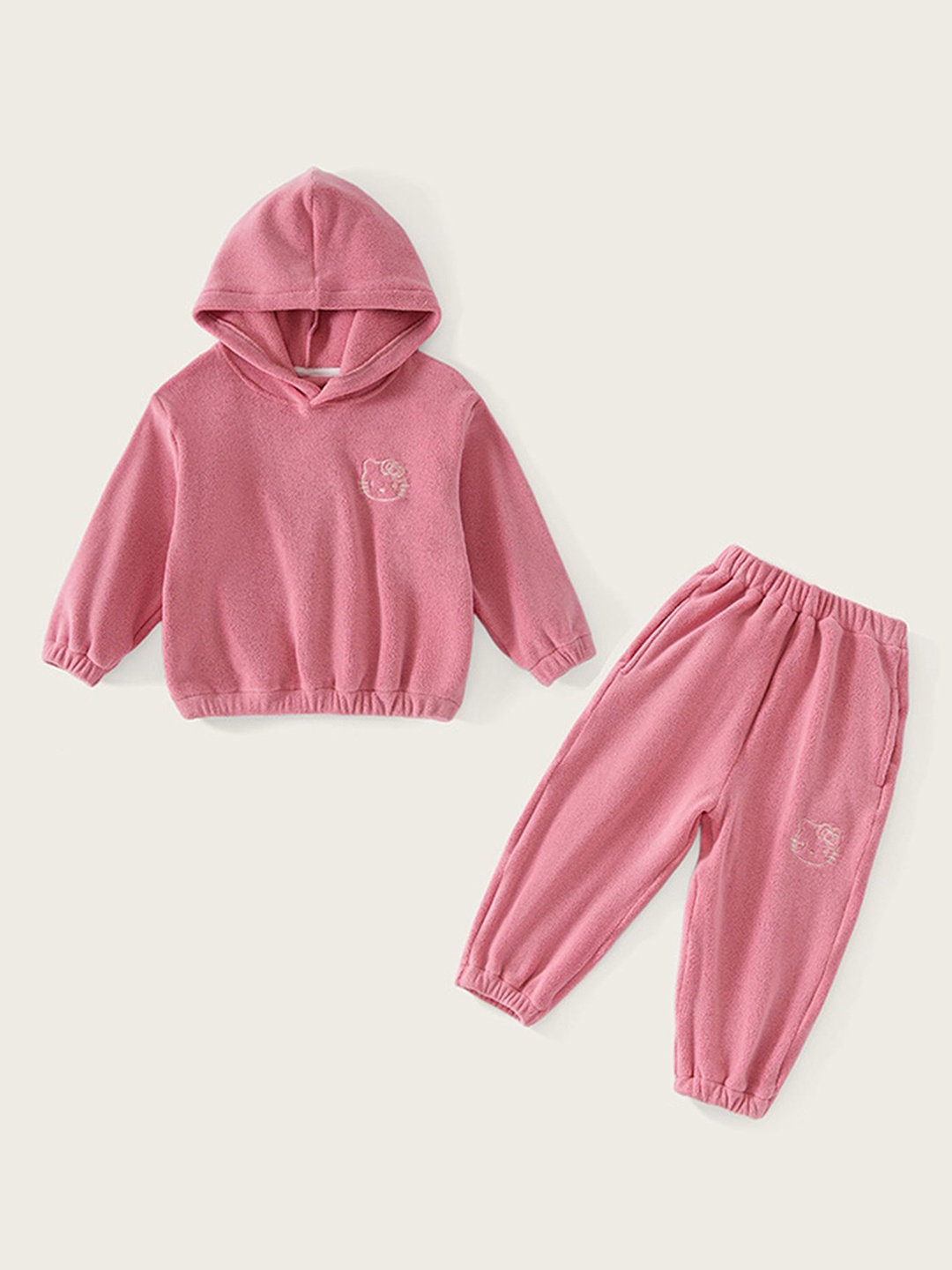 

LULU & SKY Girls Sweatshirt and Joggers Clothing Set, Pink