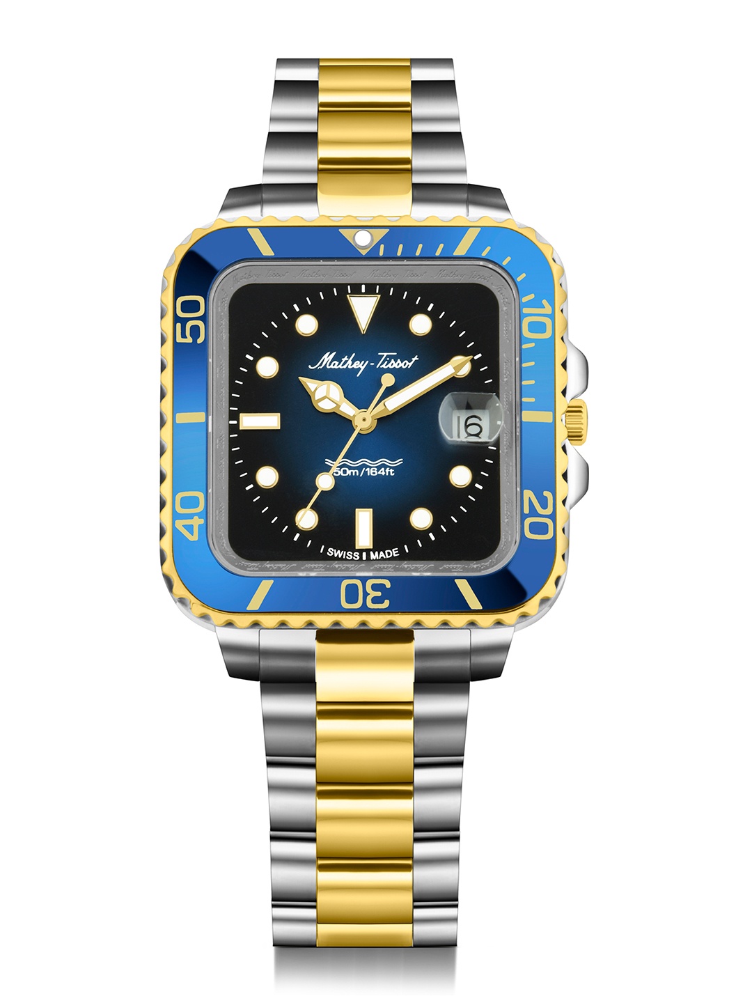 

Mathey-Tissot Swiss Made Vintage Blue Dial Analogue Watch For Men - H902QBBU